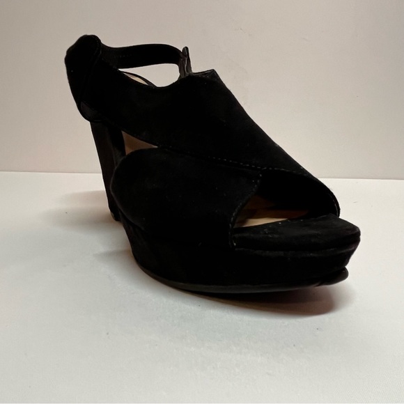 MASSINI BLACK WEDGE SANDALS SIZE 11 - Picture 9 of 11